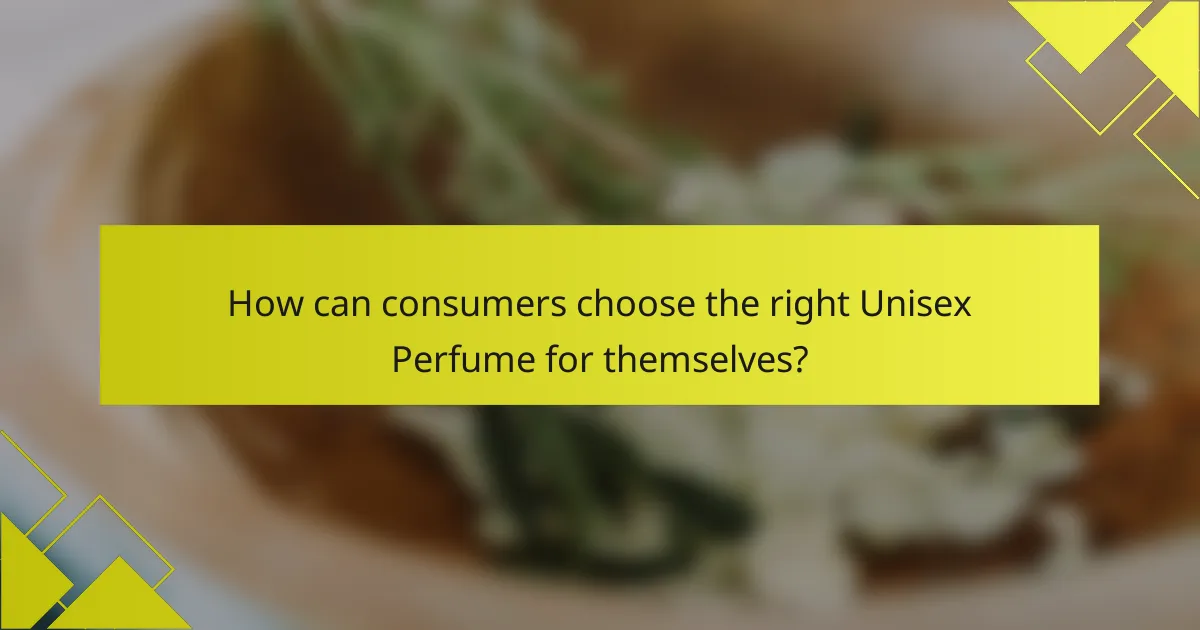 How can consumers choose the right Unisex Perfume for themselves?