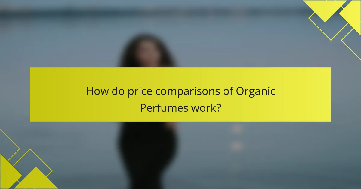 How do price comparisons of Organic Perfumes work?