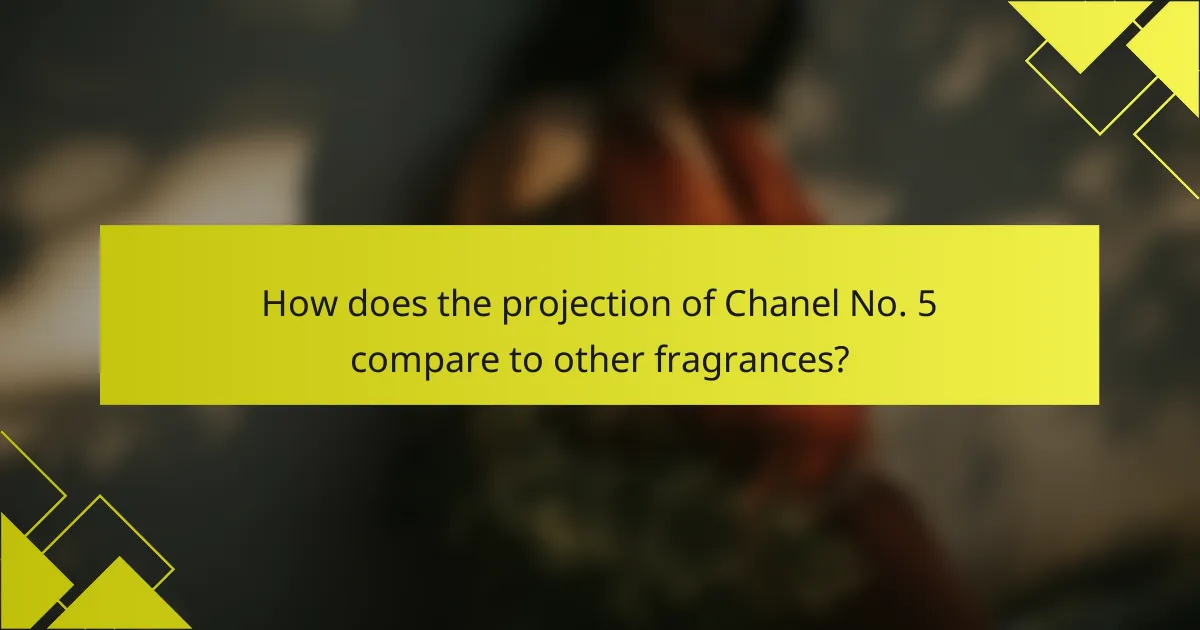 How does the projection of Chanel No. 5 compare to other fragrances?