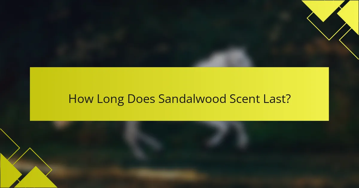 How Long Does Sandalwood Scent Last?
