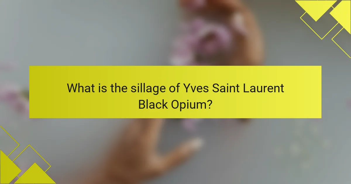 What is the sillage of Yves Saint Laurent Black Opium?